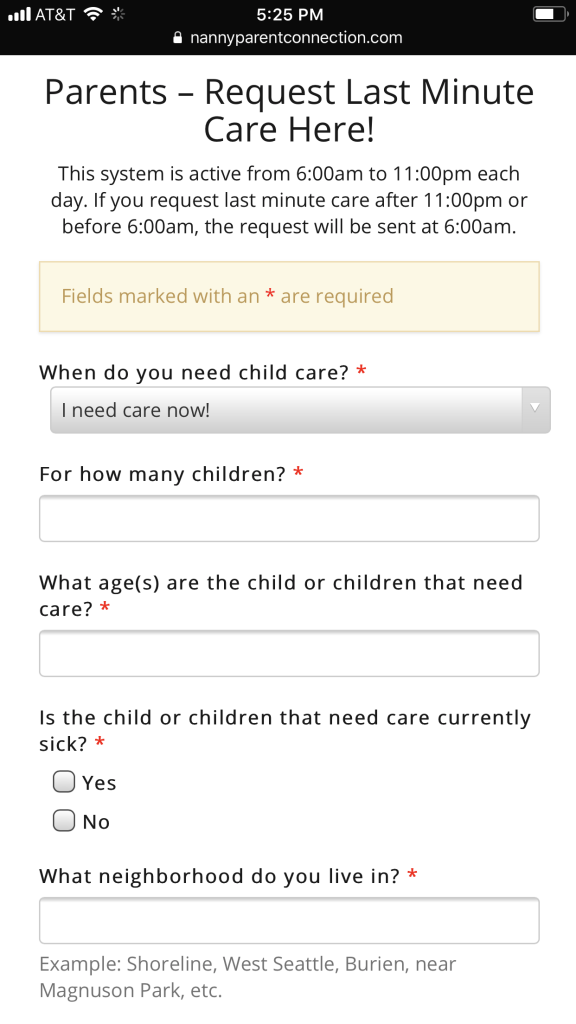 child care last minute child care last minute
