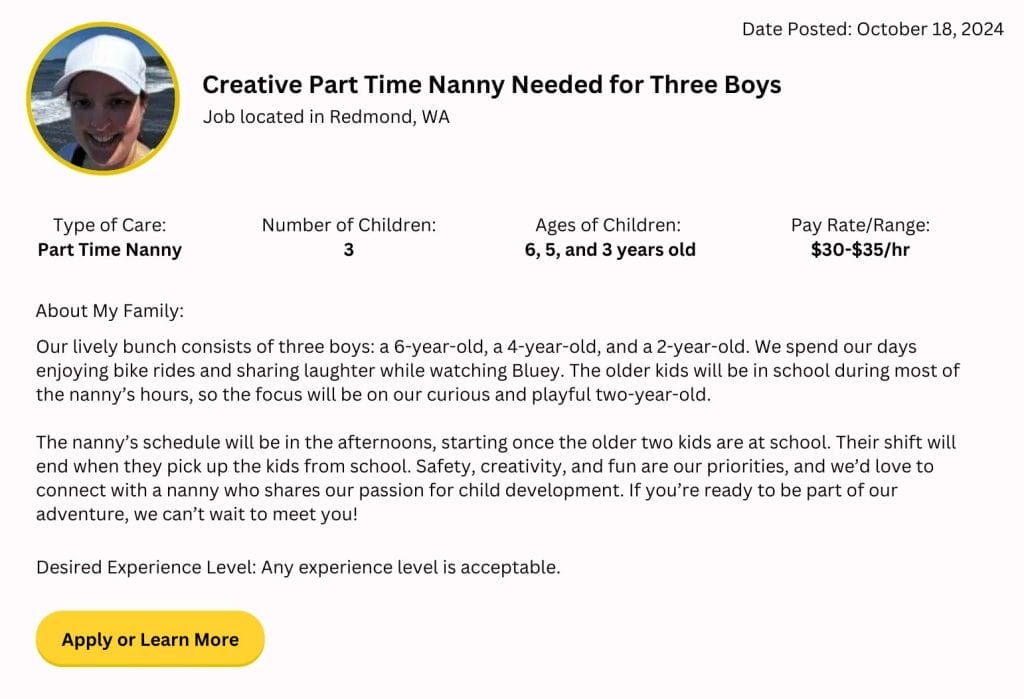 nanny jobs board