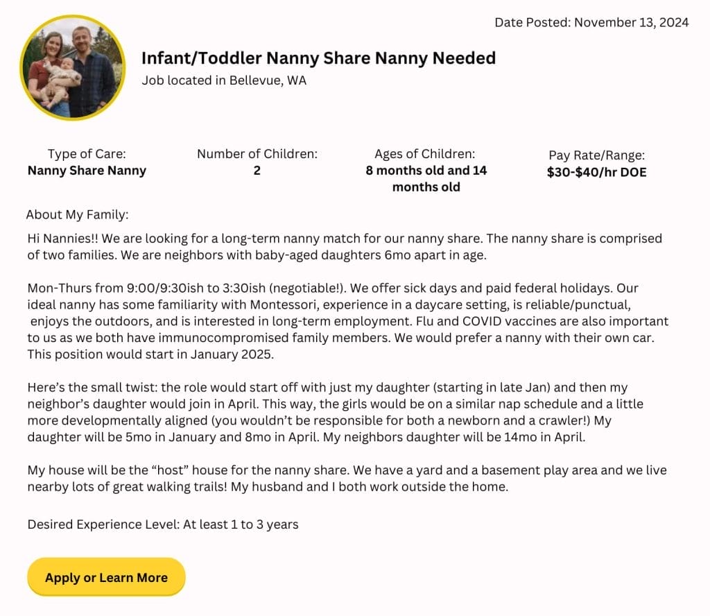 bellevue nanny share